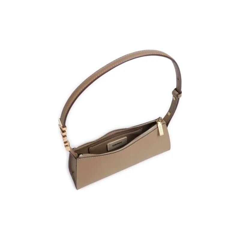 DKNY Cow Leather One Shoulder Handbags Women's Light Brown-3