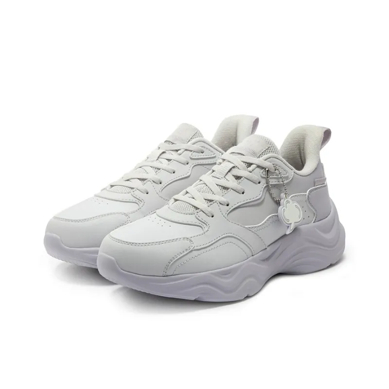 361° Linglong Series Wear Resistant Cushioning Water Resistant Low Top Casual Running Shoes Women's Gray Purple-2