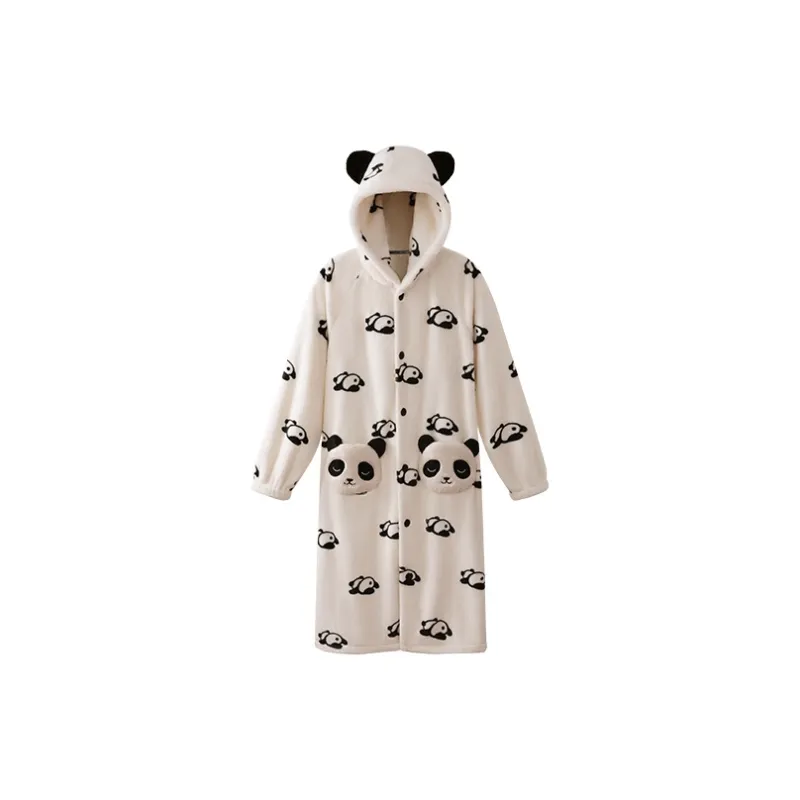JINGYUN Pajama Robe Unisex Apricot-4