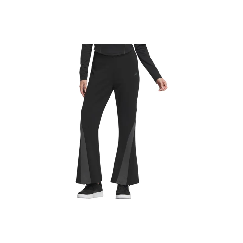 Adidas FLARED LEG KNIT JOGGERS Casual Pants Women's Black-1