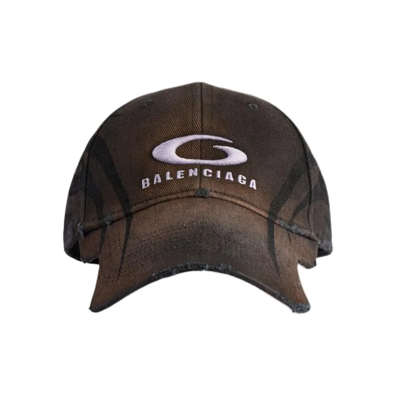 Balenciaga Cotton Baseball Caps Women's Brown-1