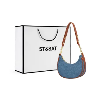 ST&SAT Synthetic Leather Crescent Bag Shoulder Bag Crossbody Handbag Regular Women's Multicolor