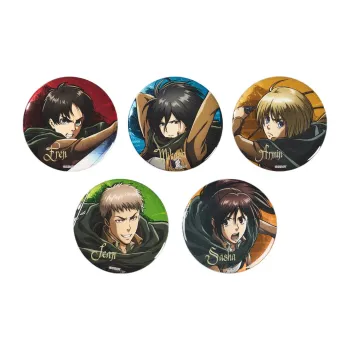 BOOM COMIC Attack On Titan S2 Brushed Glitter Blind Box/Badge, Levi Allen Badges