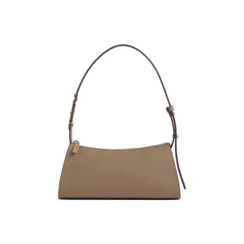 DKNY Cow Leather One Shoulder Handbags Women's Light Brown