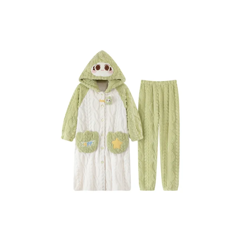 Maultiay Pajama Set Women's Green-0
