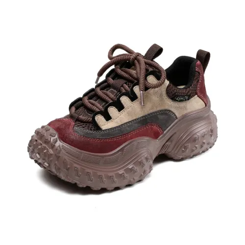 Devanro Anti Slip Wear the Breathable Lightweight Height Increasing Low Top Chunky sneakers Year Women's