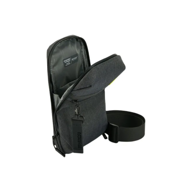 AMERICAN TOURISTER Polyester Shoulder Bag, Crossbody Bag Unisex Black-3