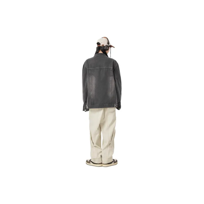 JCUI Denim Jacket Unisex Yellow Green-2