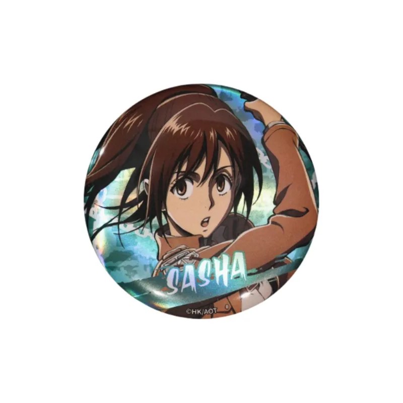 BOOM COMIC Attack On Titan Season 3 Main Character, Badge, Levi Allen Mikasa Badges-6
