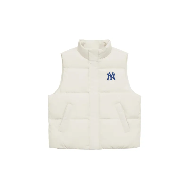 MLB MLB Preppy Style Collection New York Yankees FW24 Down Vests Unisex Dark Cream-1