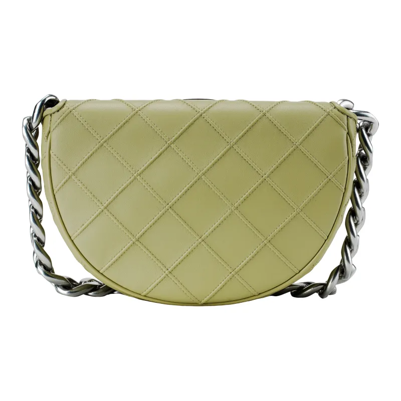 TORY BURCH Fleming Sheepskin Crossbody Bag Shoulder Bag Mini Women's Olive Green-4