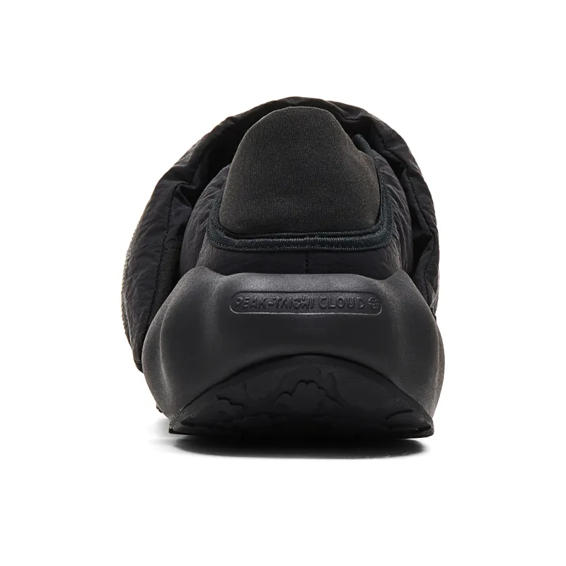 PEAK Height Increasing Warm Rebound Low Top Casual Shoes Men's All Black-4
