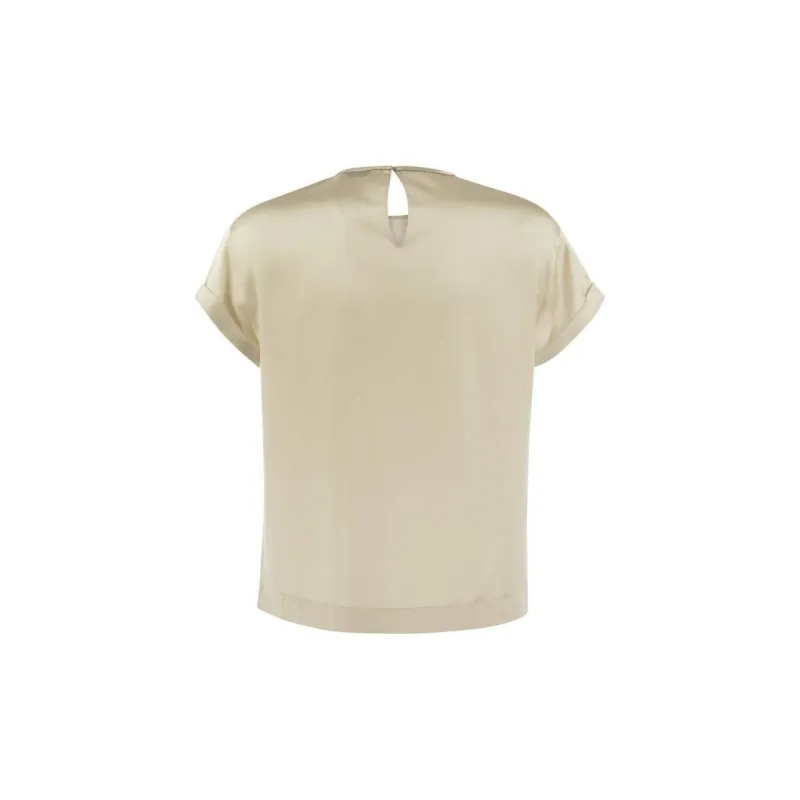 Brunello Cucinelli Monil Chain Satin T Shirt-1