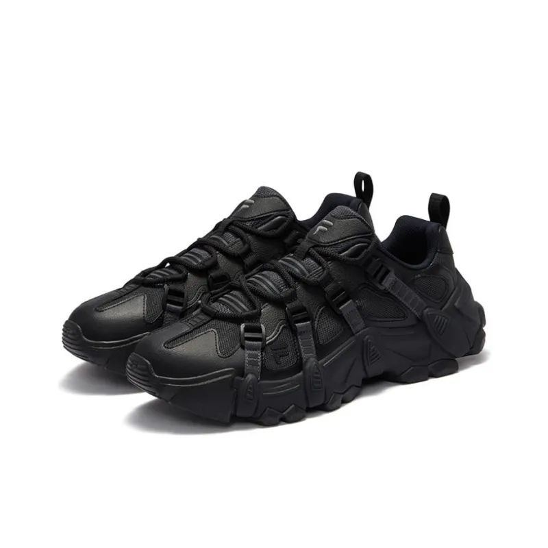 FILA FUSION EXOCET Mountains Shoes Slip-Resistant Coverage Low-Top Casual Shoes Men's The Shade Is Grayish Black-1