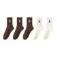 3 Dark Brown+2 White