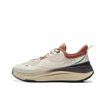 LiNing SOFT PLUS Cushioning Wear-Resistant Low-Top Casual Running Shoes Men's Taupe