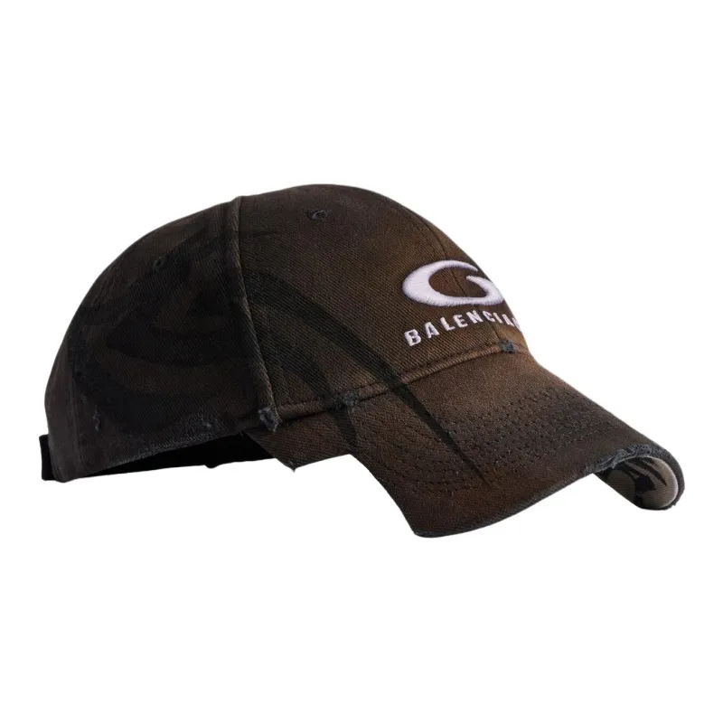 Balenciaga Cotton Baseball Caps Women's Brown-3
