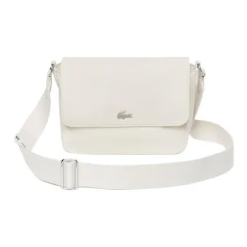 LACOSTE Nylon Shoulder Bag, Crossbody Bag Women's White