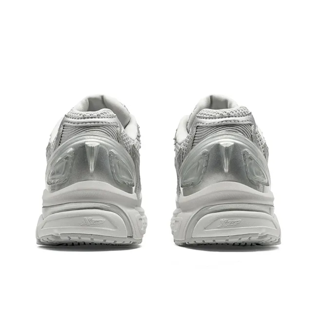 KIKS x XTEP Wind And Fire RETRO Abrasion Resistant Height Increasing Low Top Casual Shoes Men's Silver/Lunar Stone Gray-3