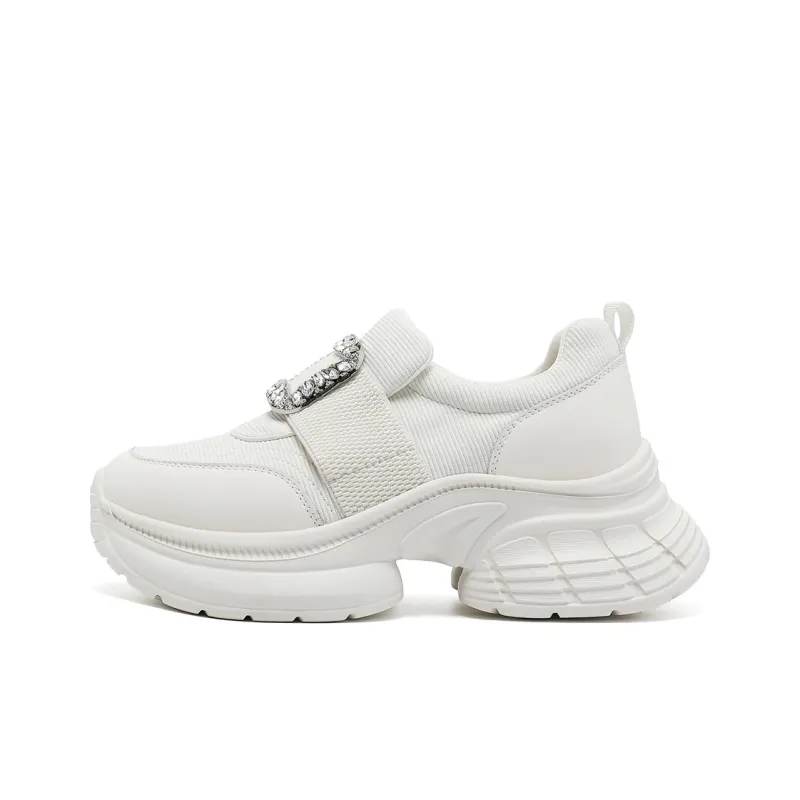RED DRAGONFLY Height Increasing Shoes Height Increasing Lightweight Low Top Casual Shoes Women's Black Beige-9