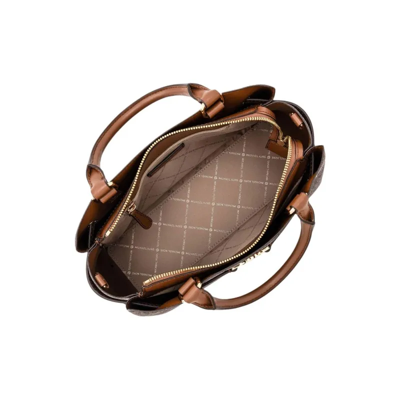 MICHAEL KORS Coated Canvas Shoulder Bag, Crossbody Bag, Handbag Tubas Women's Brown-2