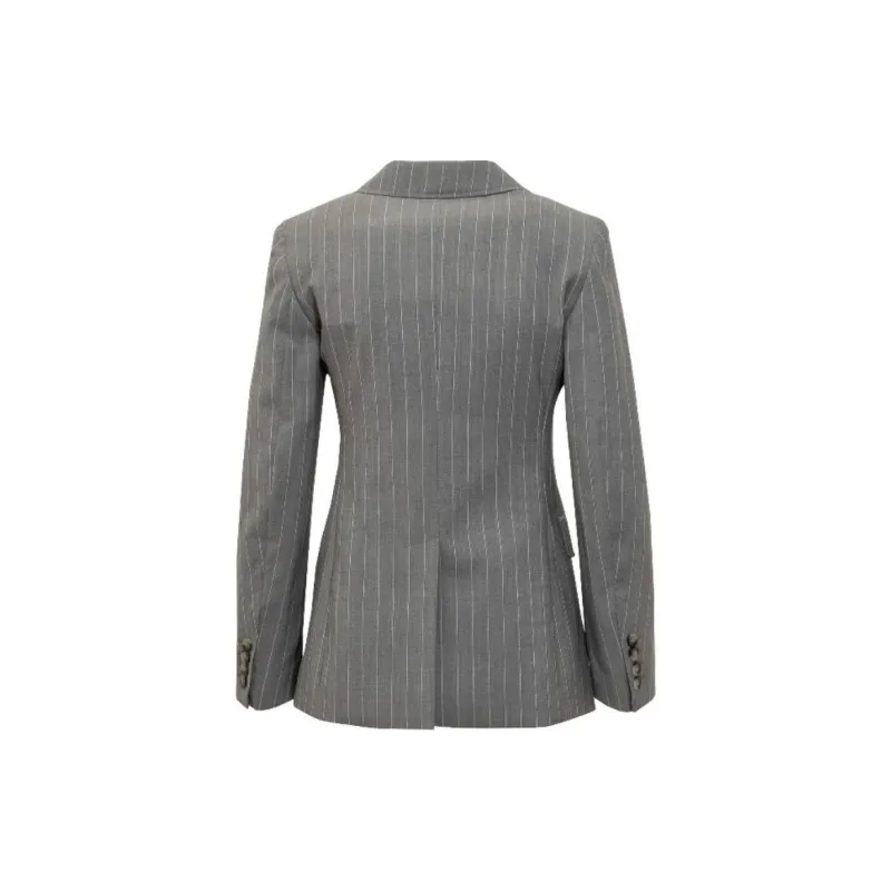 MaxMara Studio Striped Single Breasted Blazer-1