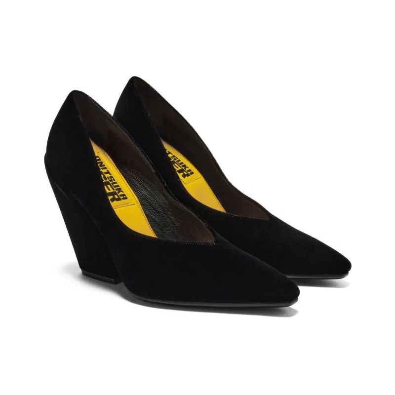 Onitsuka Tiger Chunky Heel High Heels Women's Black-2
