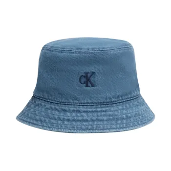 CALVIN KLEIN Cotton Bucket Hats Unisex Denim Blue