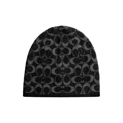 COACH Acrylic Beanies Unisex Black