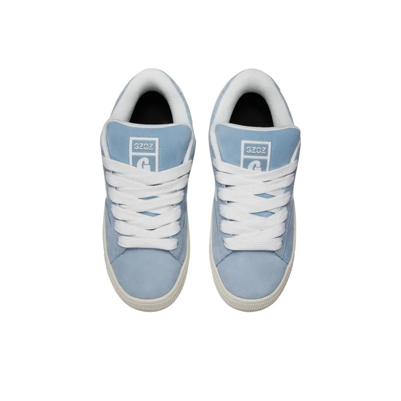 GZOZ Coverage Cushioning Wear Resistant Low Top Skateboard Shoes Unisex Ice Clear Blue-3