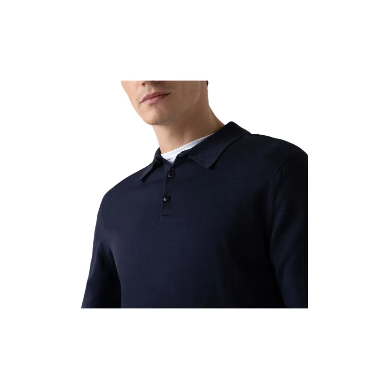 SUNSPEL Merino Wool Long Sleeve Polo Top-5