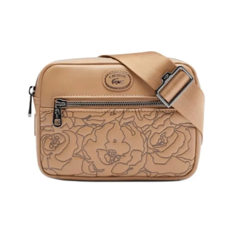 LACOSTE Polyurethane Shoulder Bag, Crossbody Bag Men's Orange-0