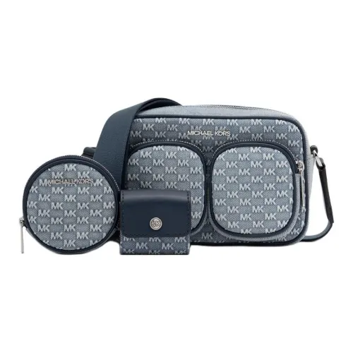 MICHAEL KORS Jet Set Item Cotton Crossbody Bag, Shoulder Bag Medium Size Women's Light Blue