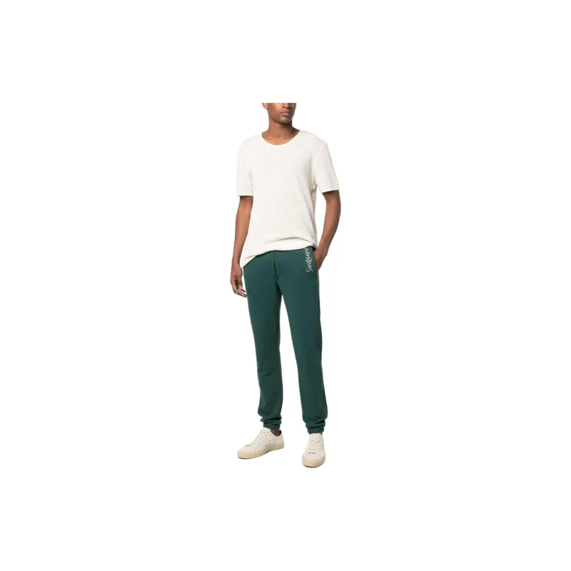 SAINT LAURENT Logo Embroidered Drawstring Sweatpants-2