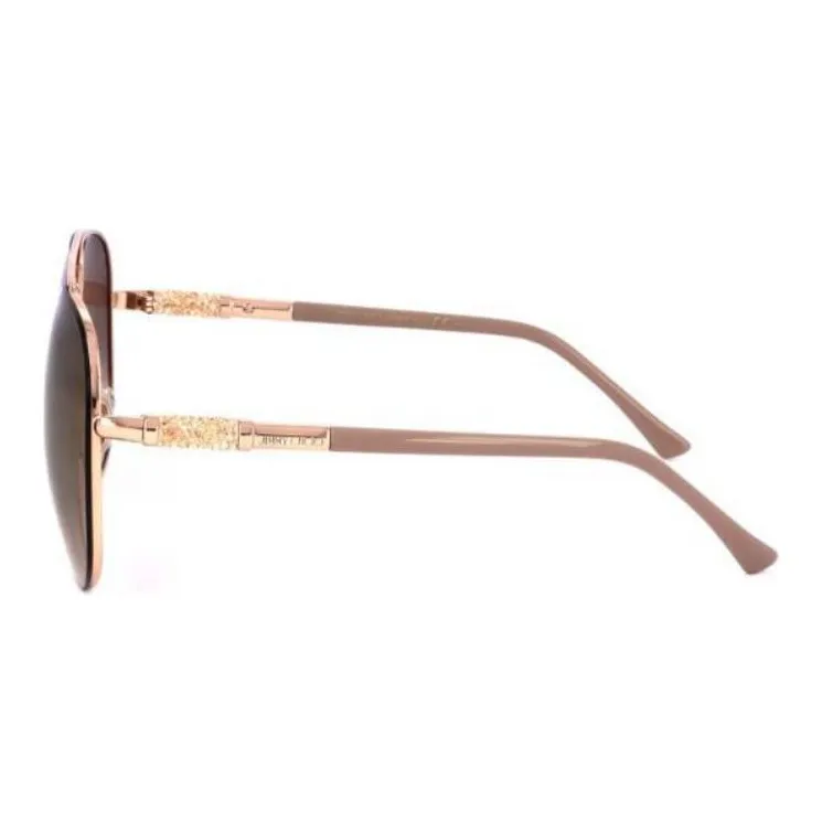 Jimmy Choo Metal Aviator Sunglasses Women's Gold-2