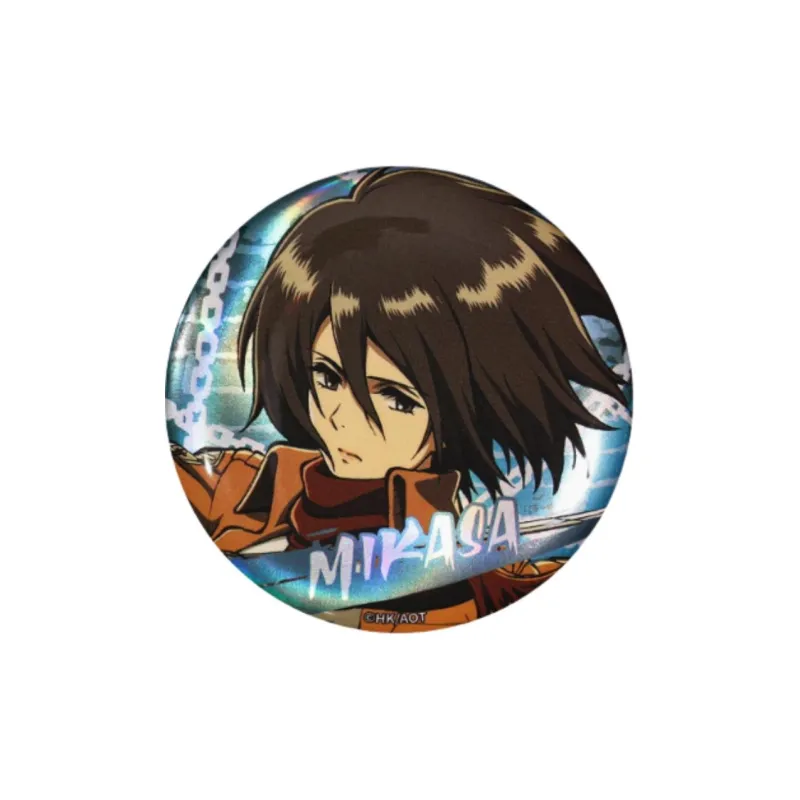BOOM COMIC Attack On Titan Season 3 Main Character, Badge, Levi Allen Mikasa Badges-1