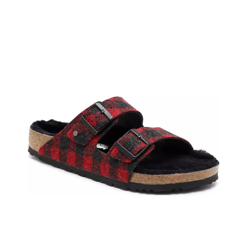 Birkenstock Abrasion-Resistant Slide Slippers Unisex Red Standard Version-2