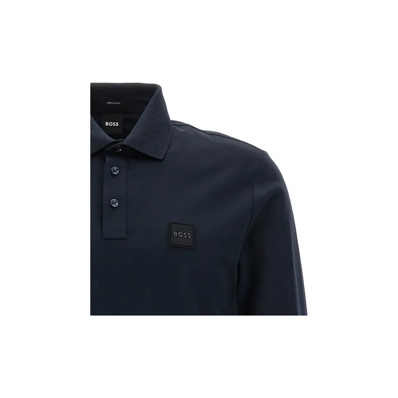 HUGO BOSS Logo patch Cotton Polo Shirt-6