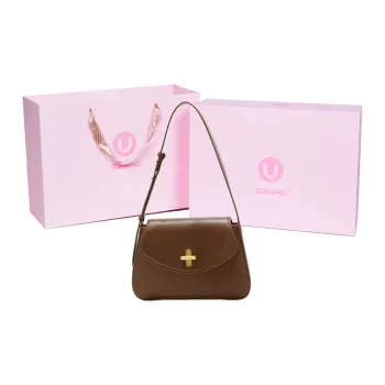 ZAVC PU Shoulder Bag Regular Small Size Women's Coffee/Mocha/Modern Black/Cherry Red