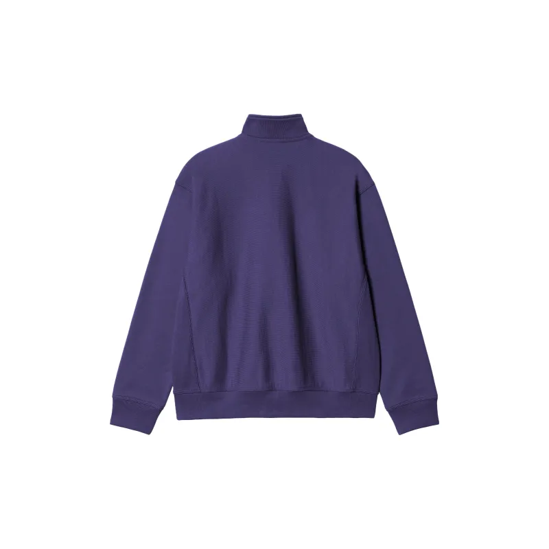 Carhartt WIP American Script FW24 Half Zip Sweatshirt Unisex Purple-1