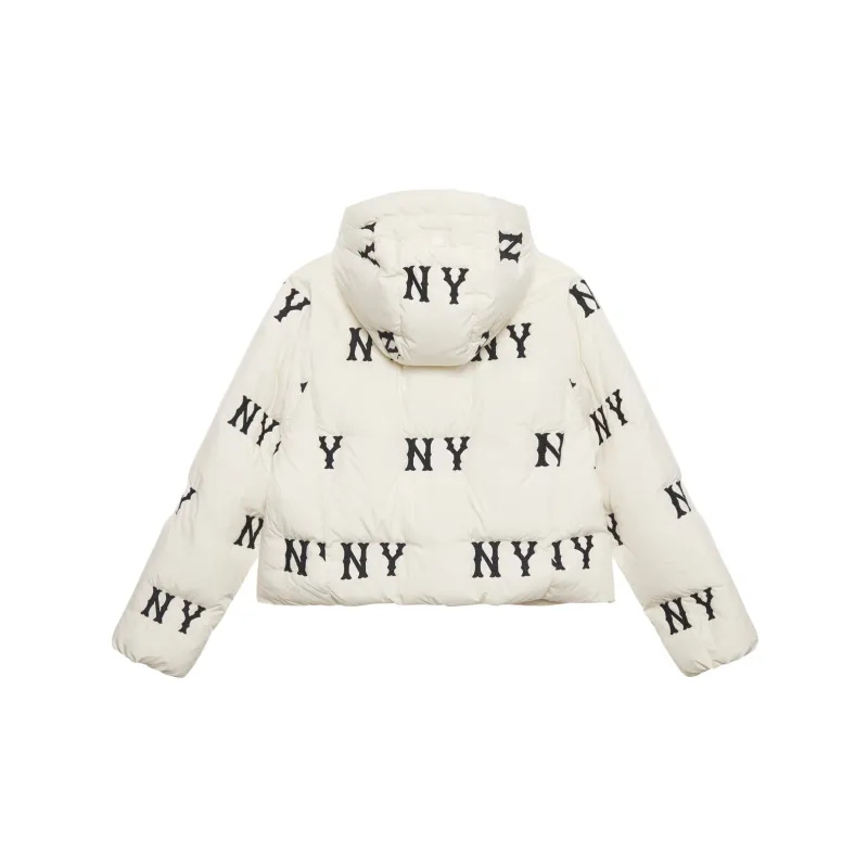 MLB New York Yankees FW24 Down Jacket Women's Dark Cream-1