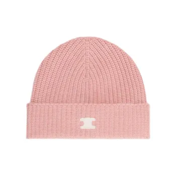 CELINE Triomphe Beanie In Heritage Cashmere