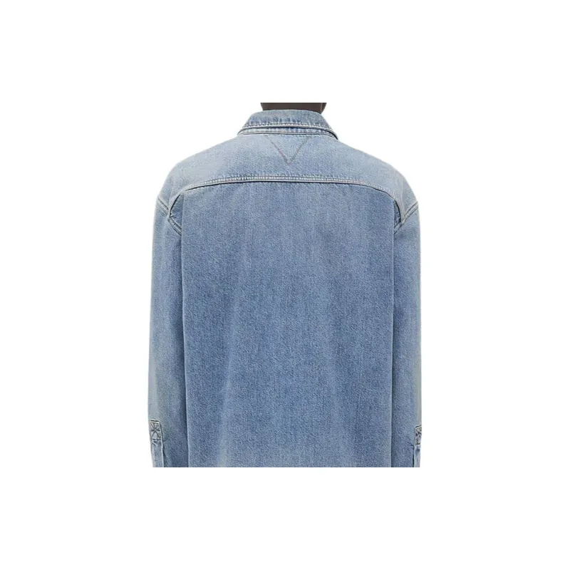 Bottega Veneta Vintage Medium Indigo Denim Shirt-5
