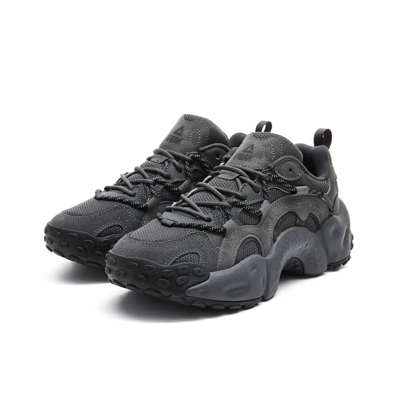PEAK Casual Shoes Women's Low Top Gothic Gray Black-2