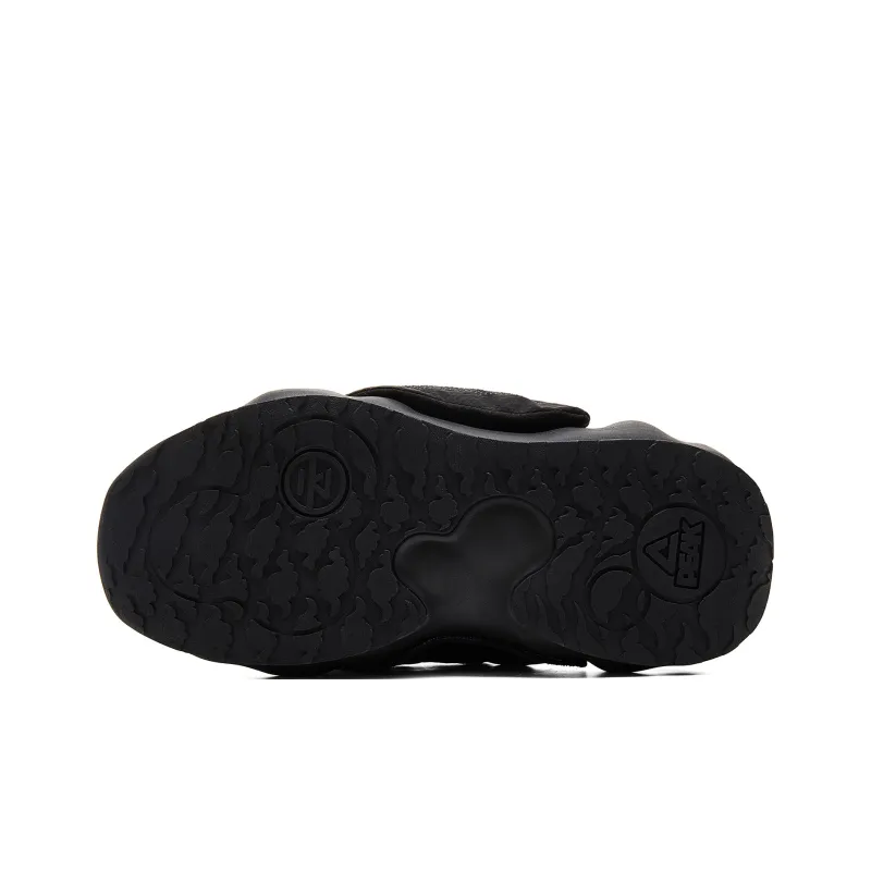 PEAK Height Increasing Warm Rebound Low Top Casual Shoes Men's All Black-5