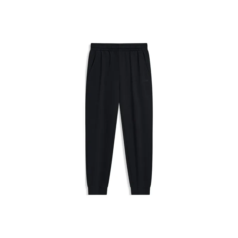 XTEP Variety Training Collection Knitted Sports Pants Men's Jet Black-1