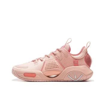 LiNing All City 9 V1.5 Cushioning Anti Slip And Wear Resistant Coverage Support Low Top 䨻 Basketball Shoes Salt Pink