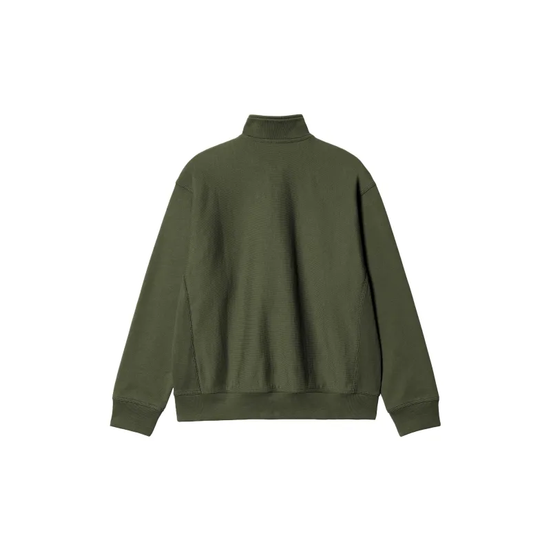 Carhartt WIP American Script FW24 Half Zip Sweatshirt Unisex Green-1