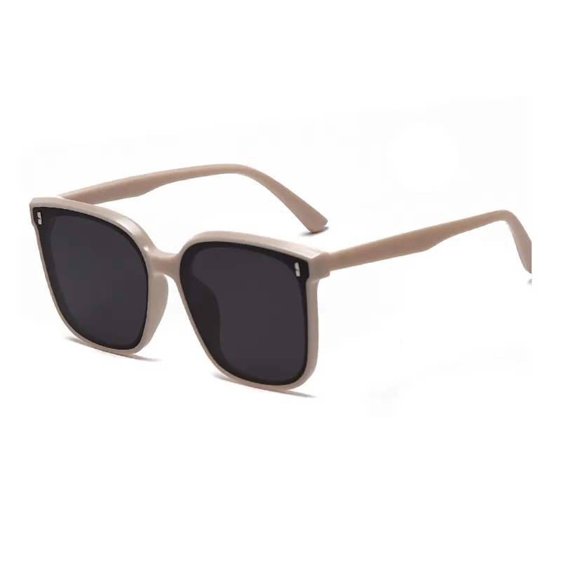 LEARNING RESOURCES TR90 Square Sunglasses Unisex Black Transparent Gray Coffee Solid White Tortoiseshell-4