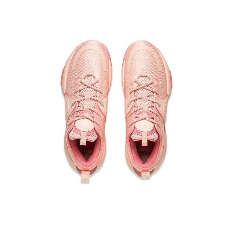LiNing All City 9 V1.5 Cushioning Anti-Slip And Wear-Resistant Coverage Support Low-Top 䨻 Basketball Shoes Salt Pink-3